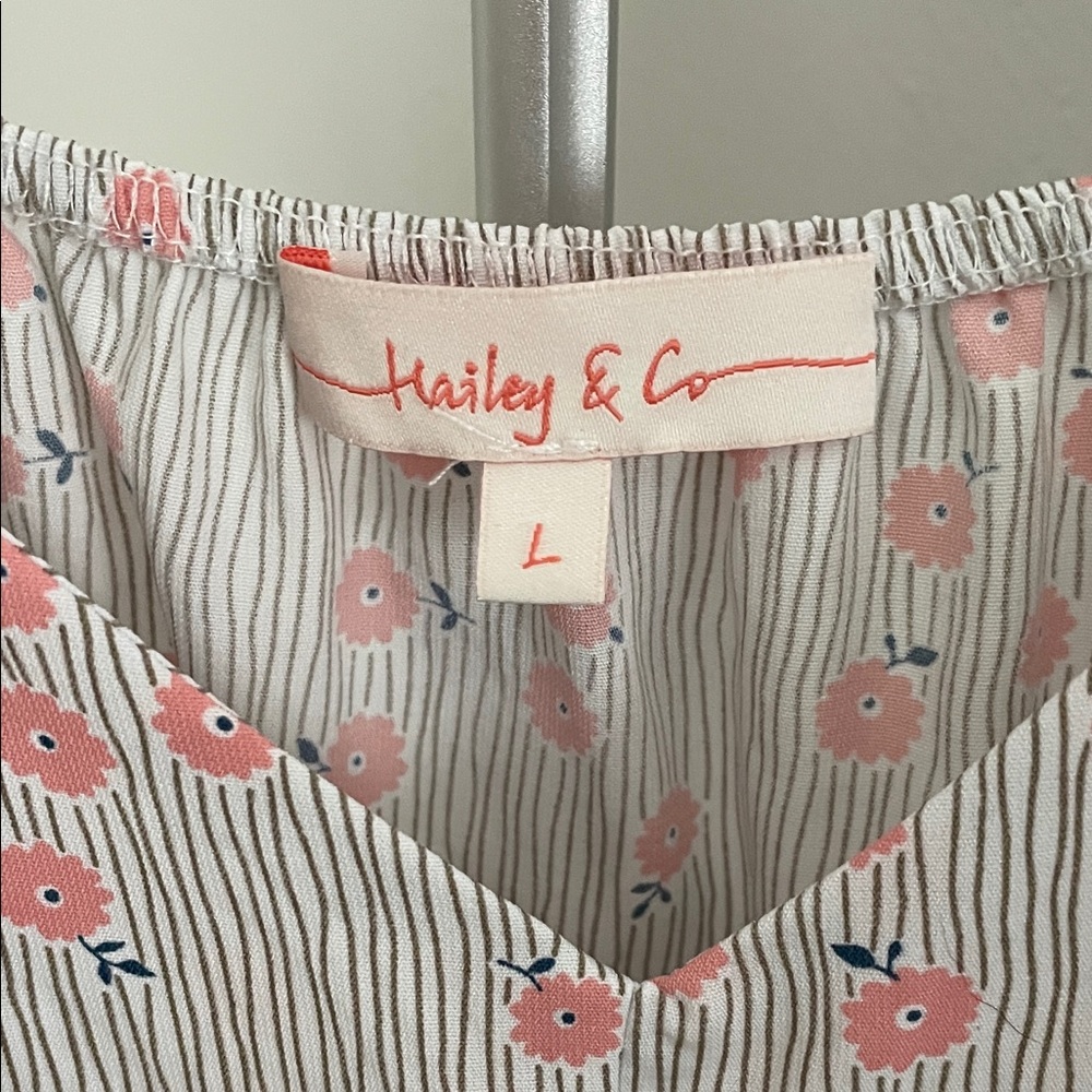 Floral Ruffle Camisole - Pink and White - Picture 2 of 7